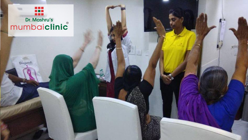 Dr. Nirali Mehta demonstrates easy physiotherapy exercises for patients prone to Osteoporosis